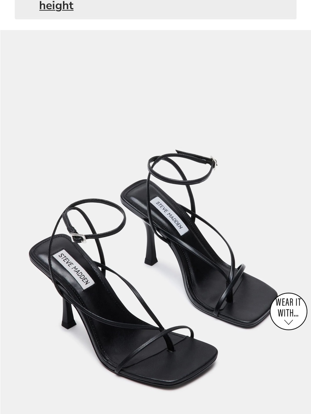 Steve Madden Black Annie Heels - Picture 1 of 5